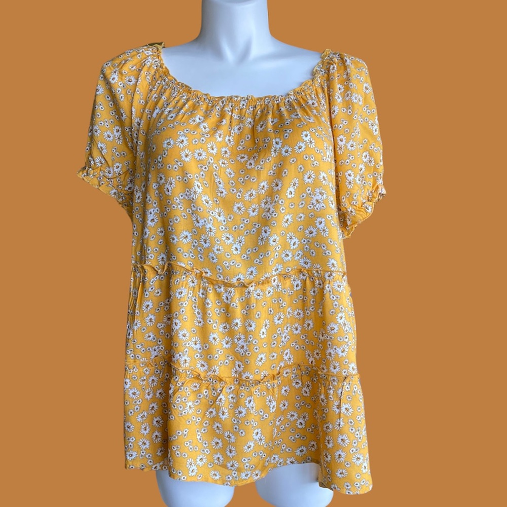 Floral Print Tiered Top